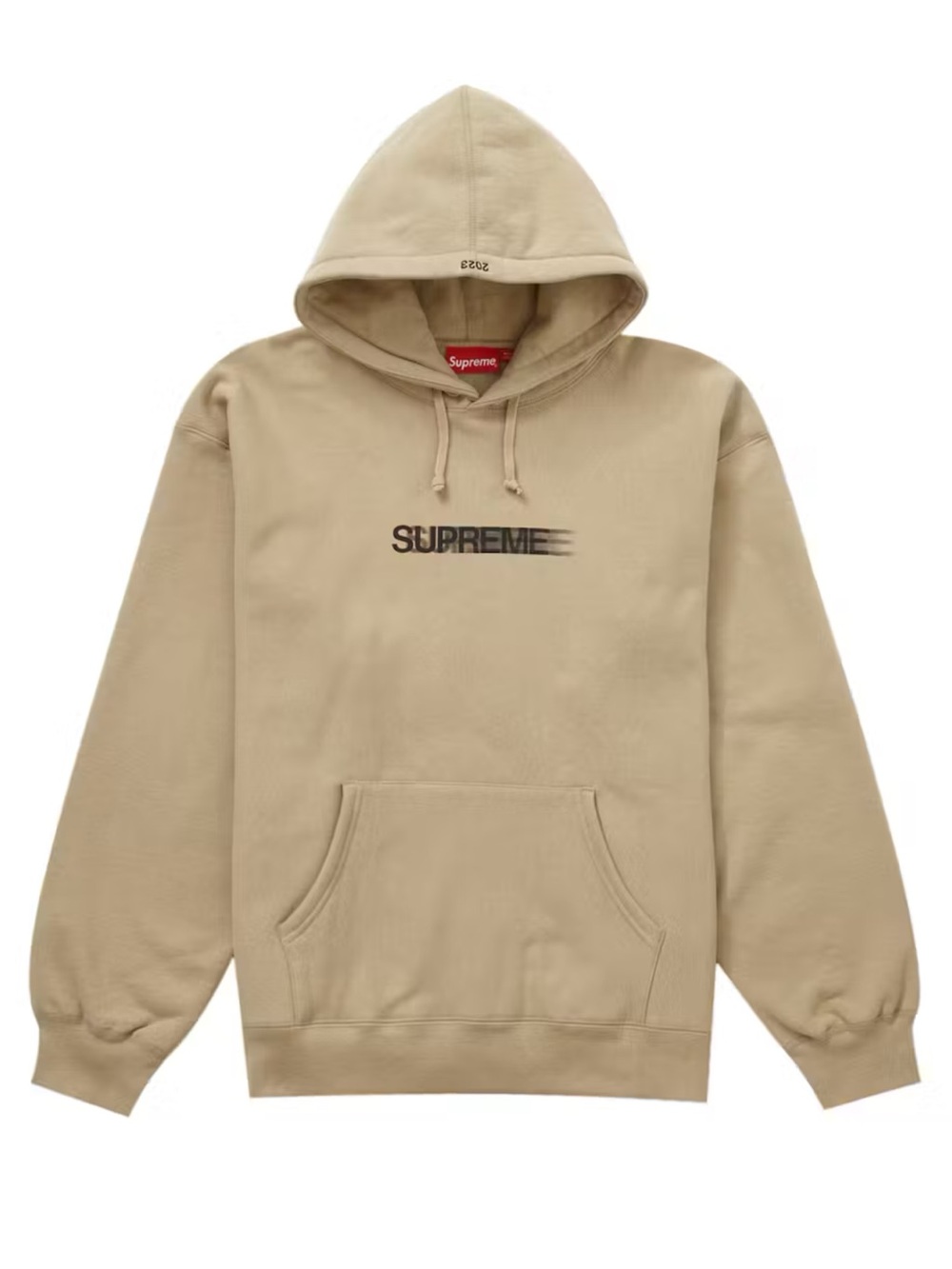Supreme Blurred Logo Hoodie Sweatshirt Tan NWT Medium FW23